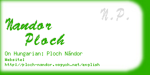 nandor ploch business card